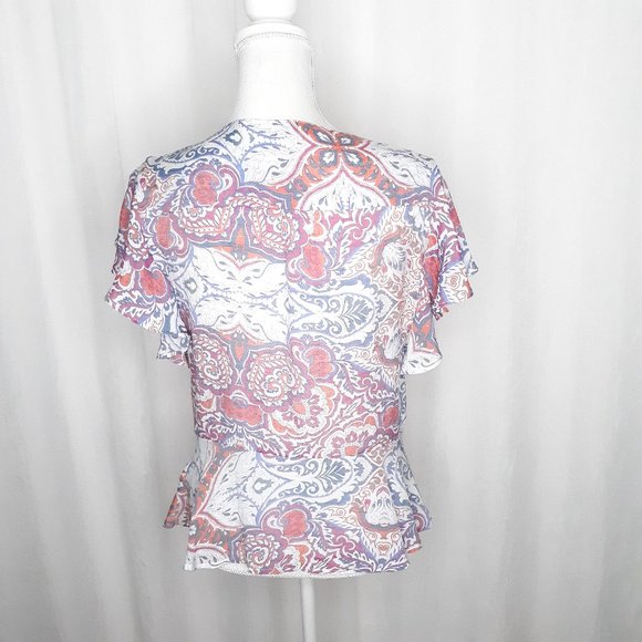 Nanette by Nanette Lepore Paisley Flutter Sleeve Blouse - Picture 6 of 8